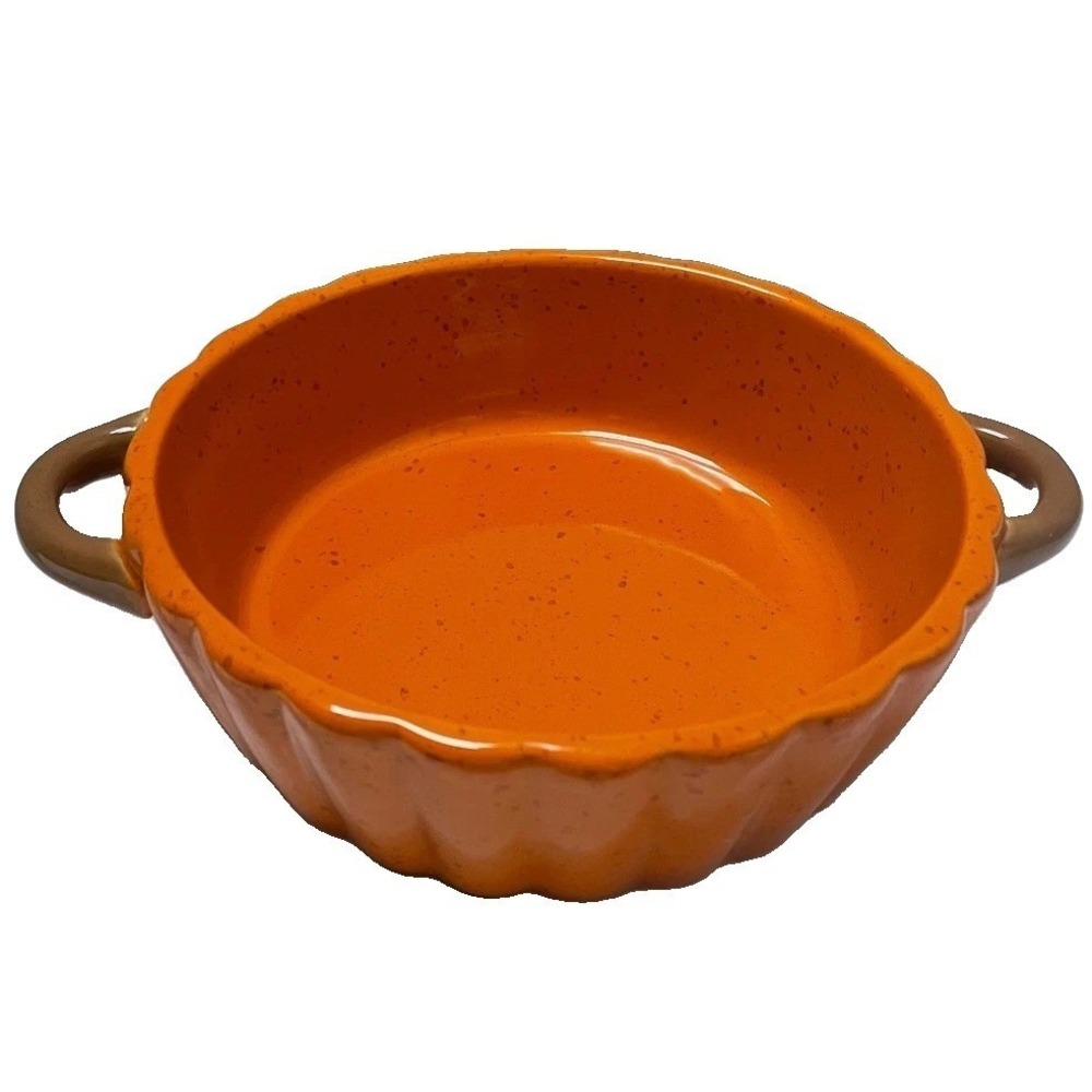 10 Strawberry St. Artisan Collection Orange Pumpkin Baking Dish 8" PMPKN-ORG-8R